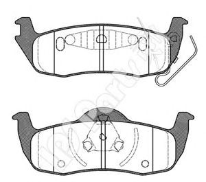 IPS PARTS ibr1990 -  Комплект тормозных колодок, дисковый тормоз